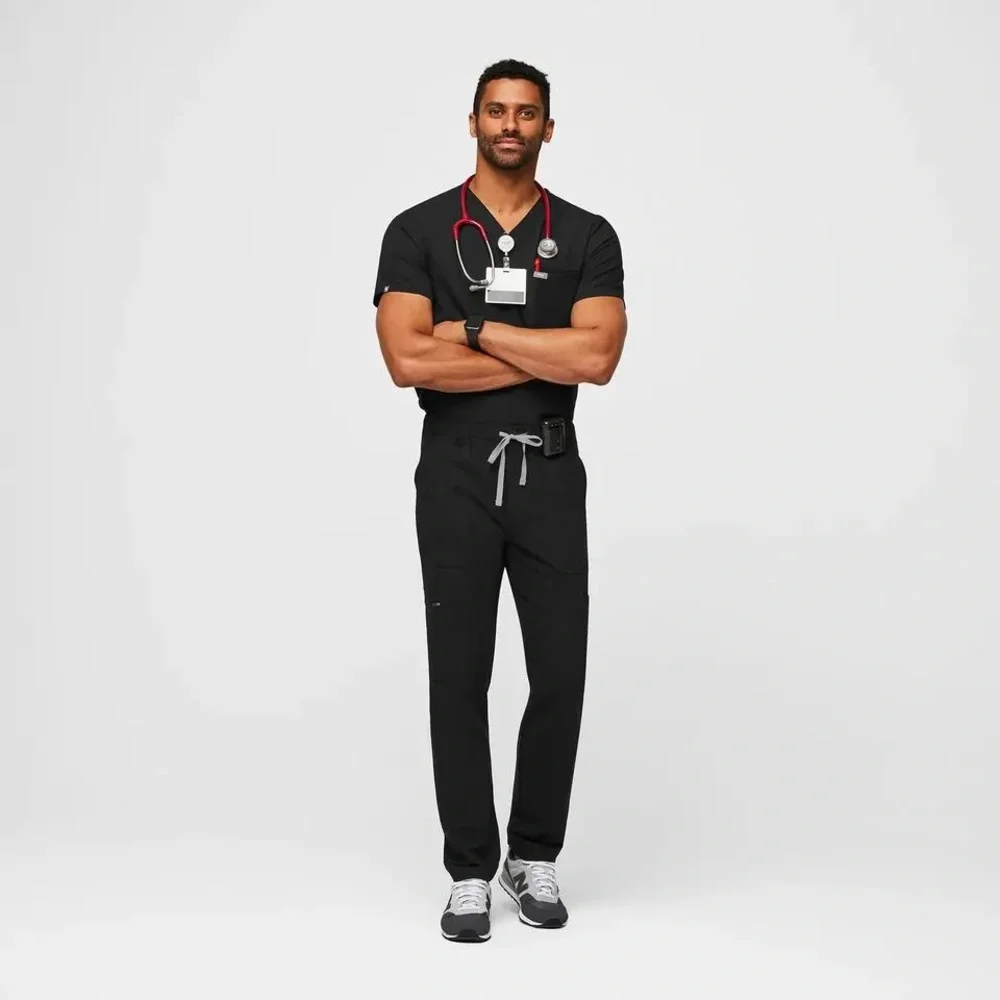 Like New Excellent Figs Mens Cairo Cargo Scrub Pants Black Size: XXL